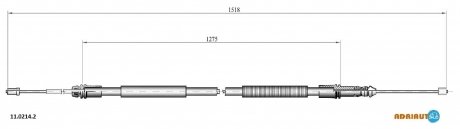 Трос гальмівний FIAT C8 all drum brakeLH-RH06-/Jumpy all drum brakeLH-RH06-/Ulysse all drum ADRIAUTO 1102142 (фото 1)