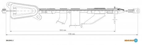 Трос гальмівний NISSAN X-Trail (T30) all RH03- ADRIAUTO 2802411