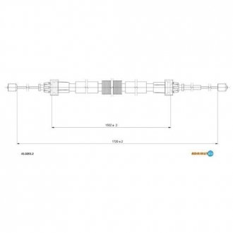 Трос гальмівний RENAULT/DACIA Duster "11>> ADRIAUTO 4102012