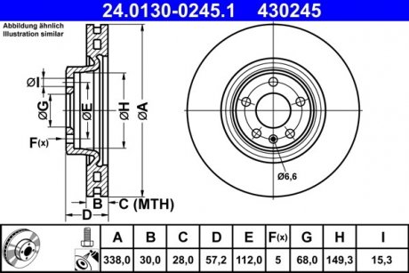 Гальмівний диск ATE 24.0130-0245.1