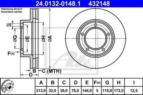 Автозапчастина ATE 24.0132-0148.1