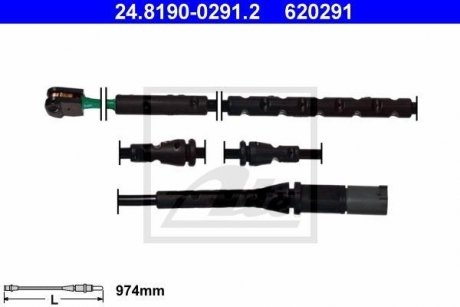 Датчик износа тормозных колодок ATE 24.8190-0291.2