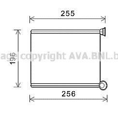 Радиатор отопителя салона Peugeot 308 1,4-1,6i 1,6 2,0HDI 07>10/09, Citroen C3 Picasso 09> AVA COOLING CN6281 (фото 1)