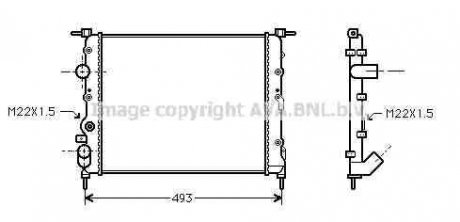 Радиатор охлаждения двигателя AVA AVA COOLING RTA2197