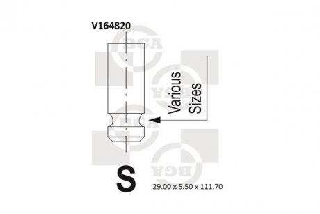 Клапан двигателя BGA V164820