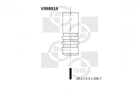 Клапан двигателя BGA V998914