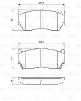 Колодки тормозные дисковые BOSCH 0 986 424 369