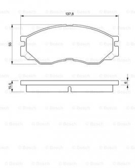 Тормозные колодки BOSCH 0986424572