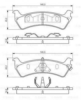 Колодки тормозные дисковые BOSCH 0 986 424 655