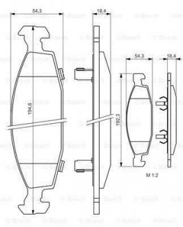 Гальмівні колодки дискові BOSCH 0 986 424 666