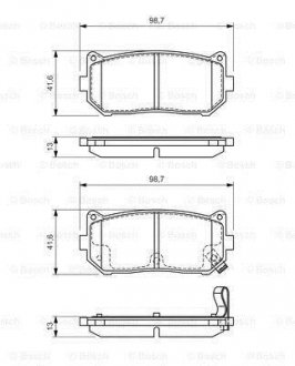 Гальмівні колодки дискові BOSCH 0986424693