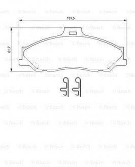 Тормозные колодки дисковые BOSCH 0986424720