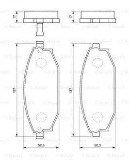 Гальмівні колодки дискові BOSCH 0986424727