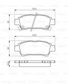 Тормозные колодки дисковые BOSCH 0986424762