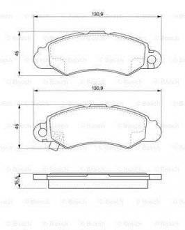 Тормозные колодки дисковые BOSCH 0986424804