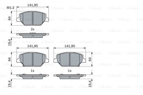 Колодки гальмівні дискові BOSCH 0 986 424 869