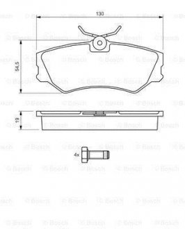 Тормозные колодки дисковые BOSCH 0986460941