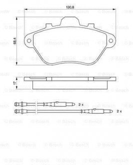 Гальмівні колодки дискові BOSCH 0986460950