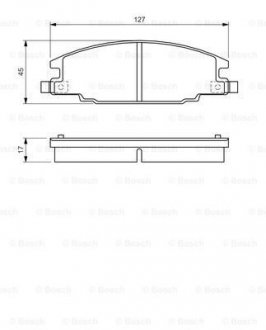 Гальмівні колодки дискові BOSCH 0986460960