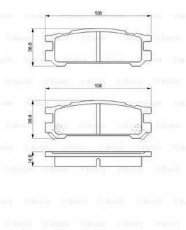 Гальмівні колодки дискові SUBARU SVX 3.3i/Impreza/Legacy -98 BOSCH 0986461143