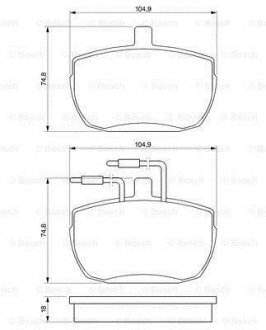 Тормозные колодки дисковые BOSCH 0986467590