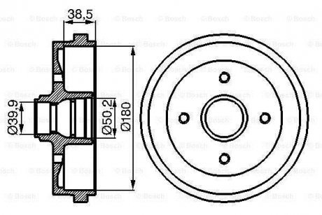 Барабан тормозной BOSCH 0 986 477 002