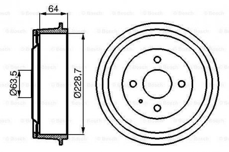 Тормозной барабан BOSCH 0986477012