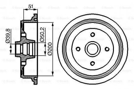 Тормозной барабан BOSCH 0986477016