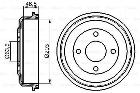 Барабан тормозной BOSCH 0 986 477 054