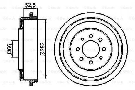 Барабан тормозной BOSCH 0 986 477 067