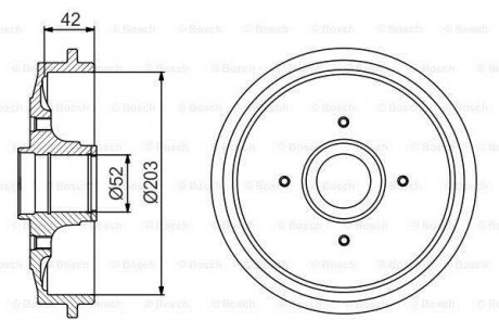 Гальмівний барабан BOSCH 0986477201