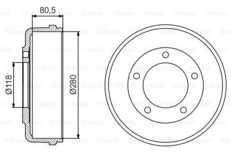 Барабан гальмівний BOSCH 0 986 477 203 (фото 1)