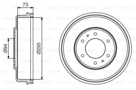 Тормозной барабан BOSCH 0986477232