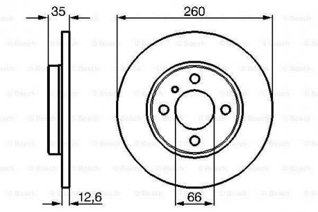 Гальмівний диск BMW E30 \'\'F BOSCH 0 986 478 029