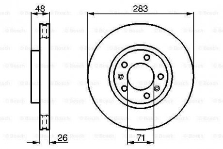 Диск гальмівний BOSCH 0 986 478 125