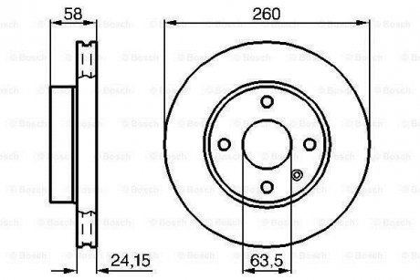 Диск тормозной BOSCH 0 986 478 346 (фото 1)