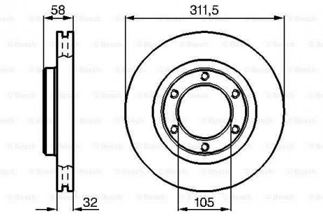 Тормозной диск BOSCH 0986478580