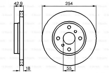 Тормозной диск TOYOTA Paseo,Sera 1,5 88-99 BOSCH 0986478585