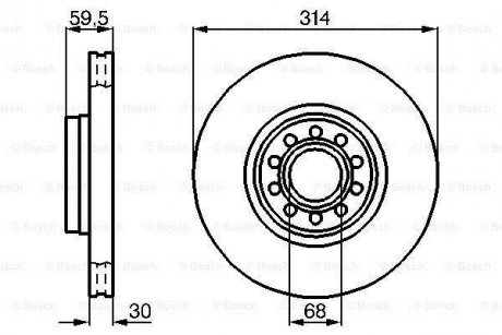 Диск тормозной BOSCH 0986478617