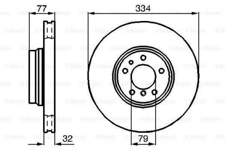 Тормозной диск BMW 7(E38) 5,0-4,0D F "94-"01 BOSCH 0986478623