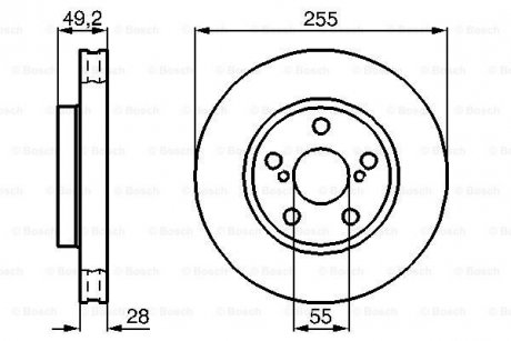 Тормозной диск BOSCH 0986478858