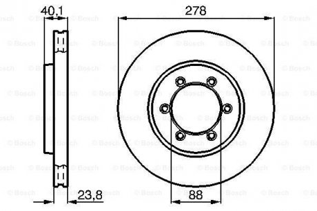 Тормозной диск BOSCH 0986478967