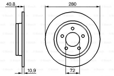 Тормозной диск BOSCH 0986479181