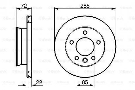 Диск гальмівний BOSCH 0 986 479 212