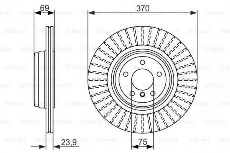 Диск тормозной BMW 5/7(F--) "5.0-6.0 "R "09-12 BOSCH 0986479730