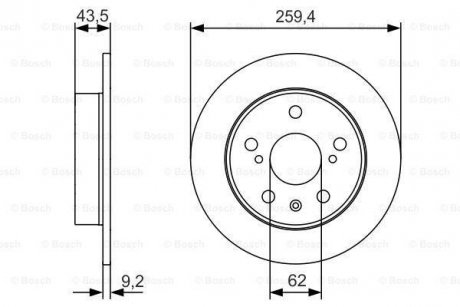 Диск тормозной BOSCH 0 986 479 C44