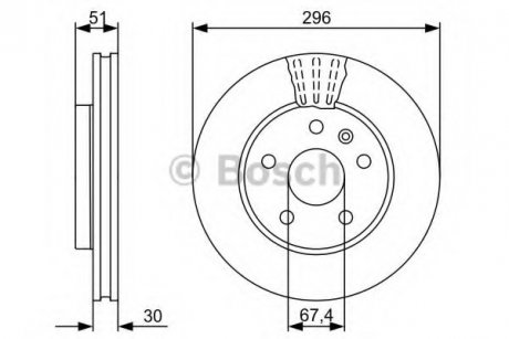 Тормозной диск BOSCH 0986479C65