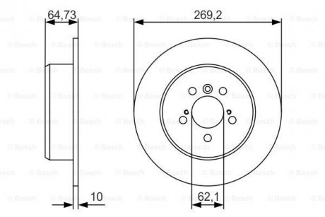 Диск гальмівний BOSCH 0 986 479 R00