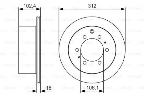 Диск тормозной BOSCH 0 986 479 R57