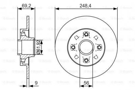 Тормозной диск BOSCH 0986479S43